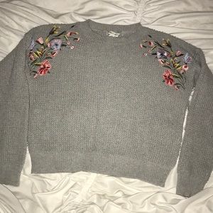 Floral thick sweater